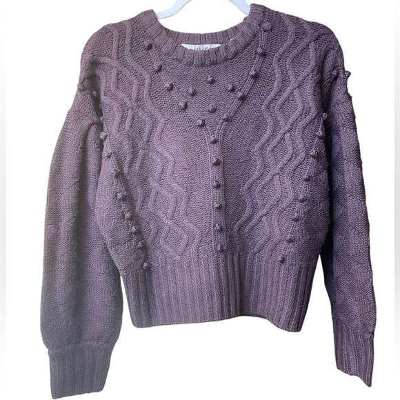 Joie Large Knit 100% Wool Sweater Balloon Sleeves - Picture 2 of 4